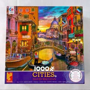 PUZZLE: CITIES BY DAVID MACLEAN 1000 piece puzzle size 26.6” x 19“ brand new